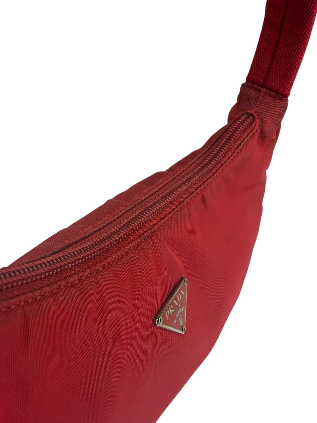 Prada Red Tessuto Nylon Pochette