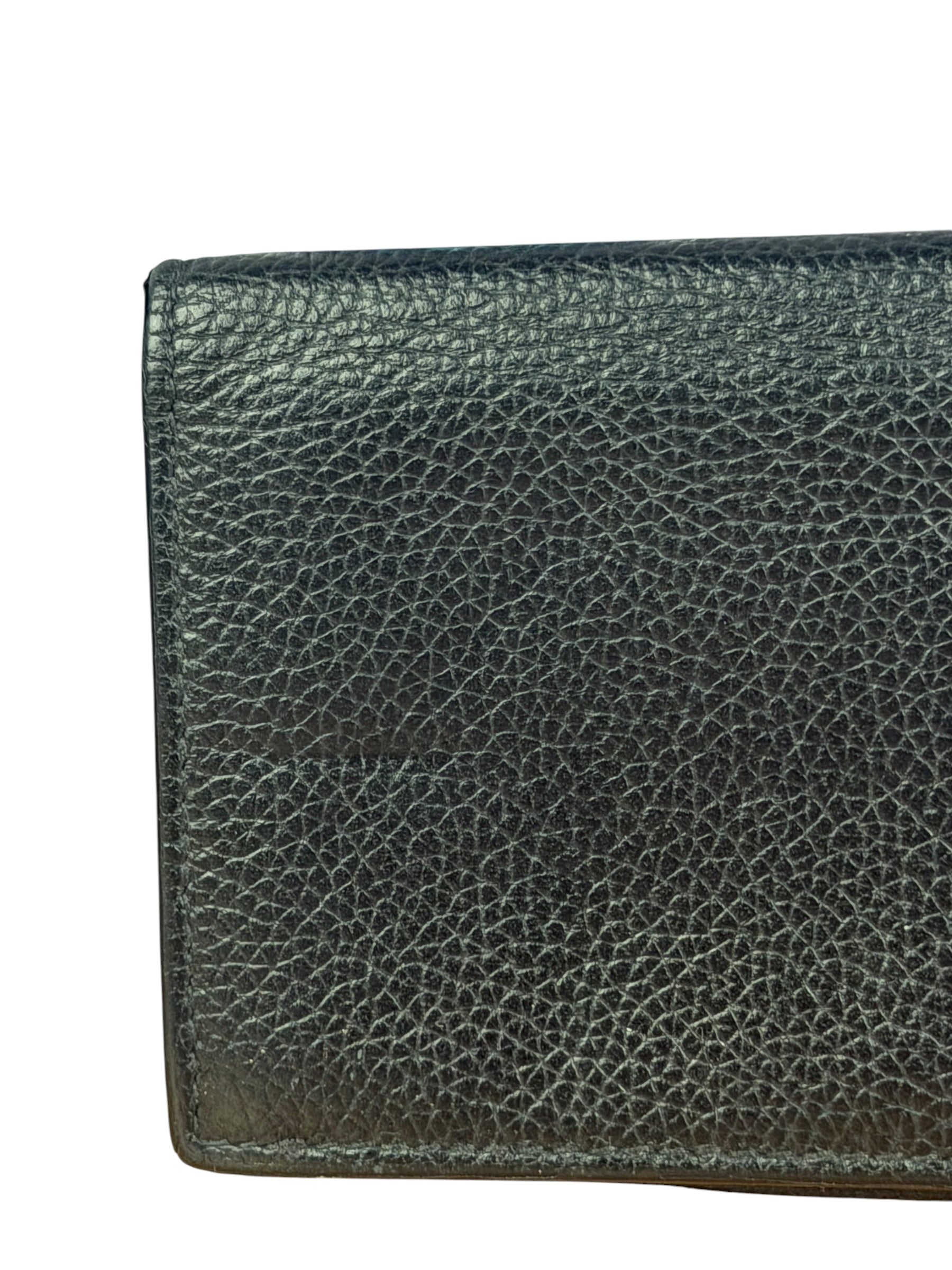 Balenciaga Black Leather Cash Mini Wallet