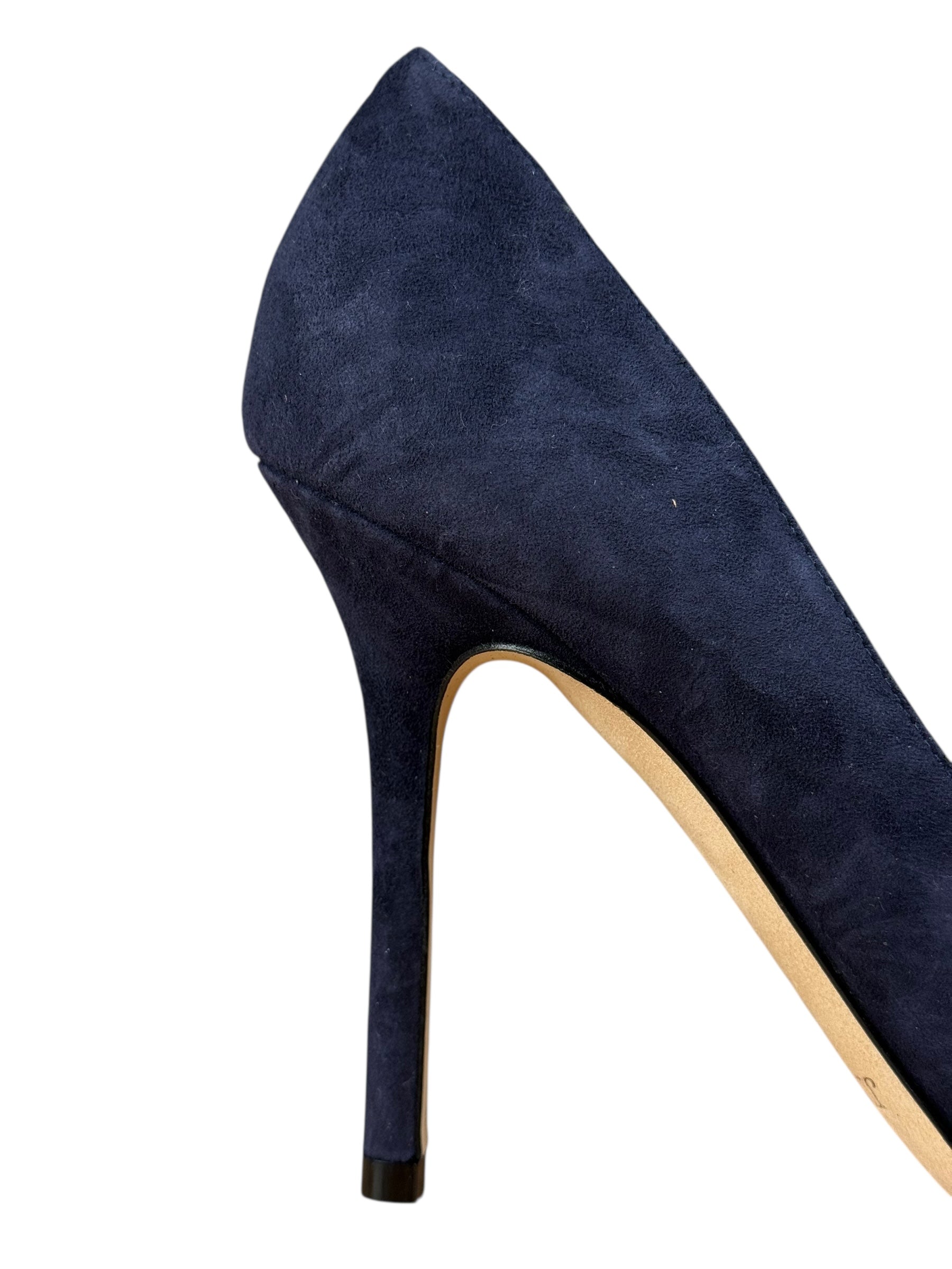 Jimmy Choo Romy Navy Blue Suede Pointed Toe Pumps