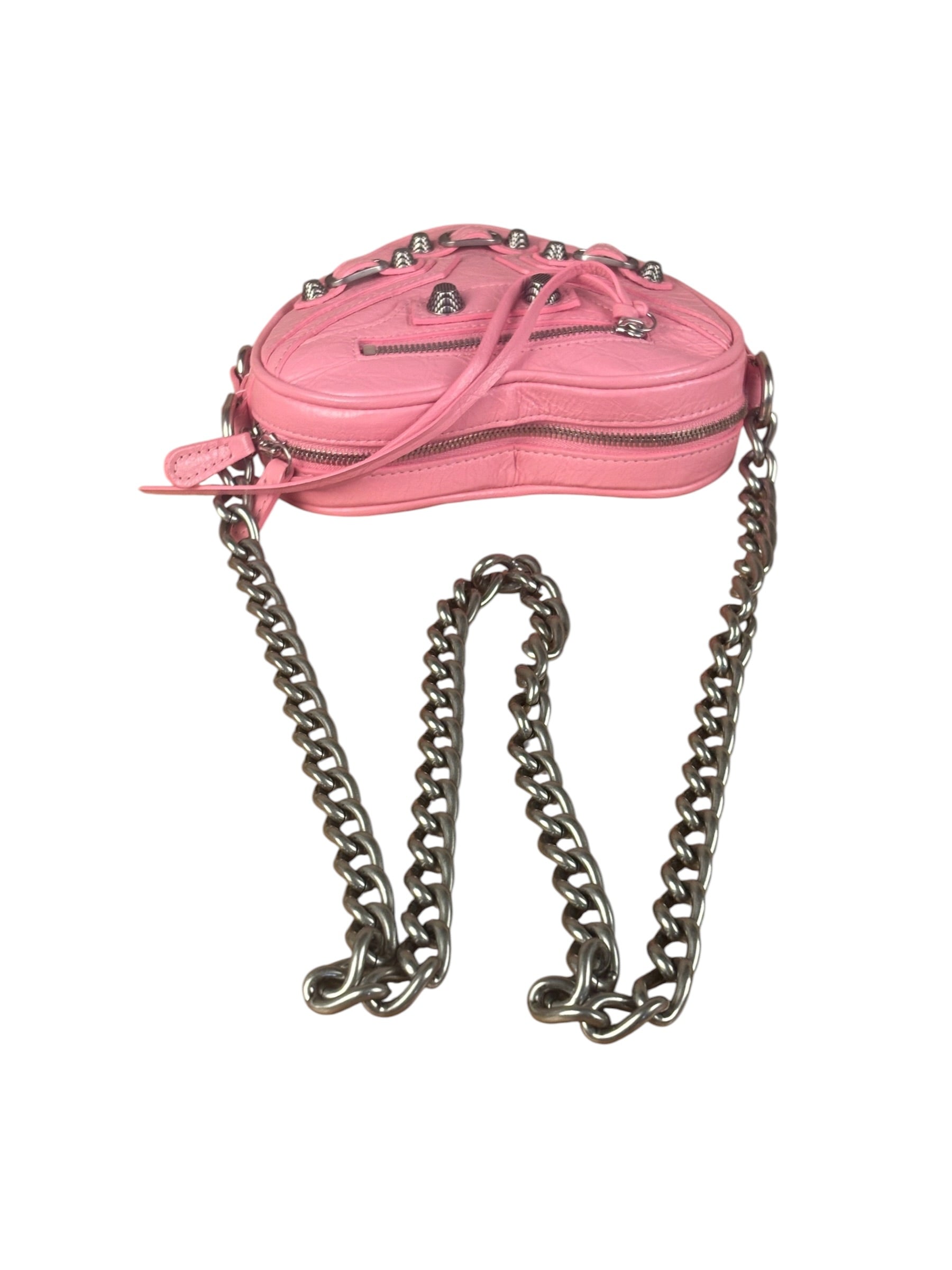 Balenciaga Pink Le Cagole Heart Mini Bag