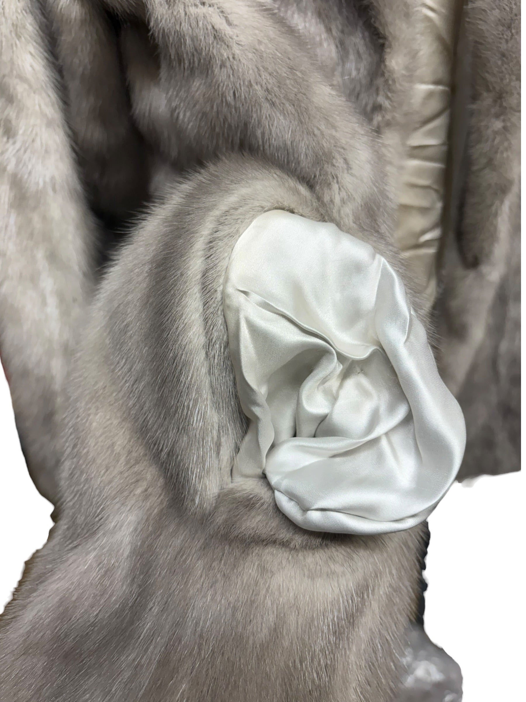 Vintage Rotiny Light Grey Mink Fur Coat