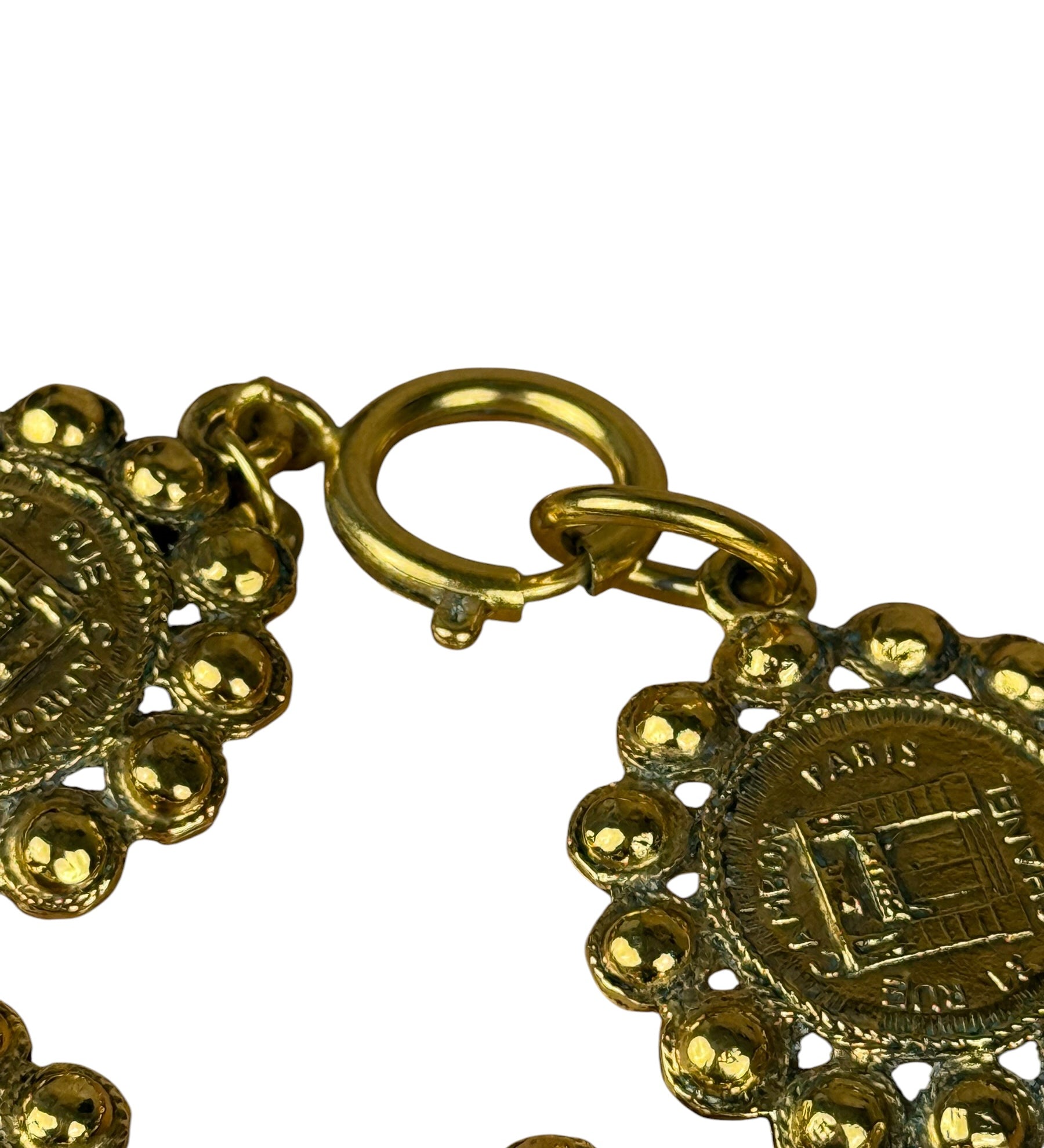 Chanel Gold Rue Cambon Medallion Bracelet