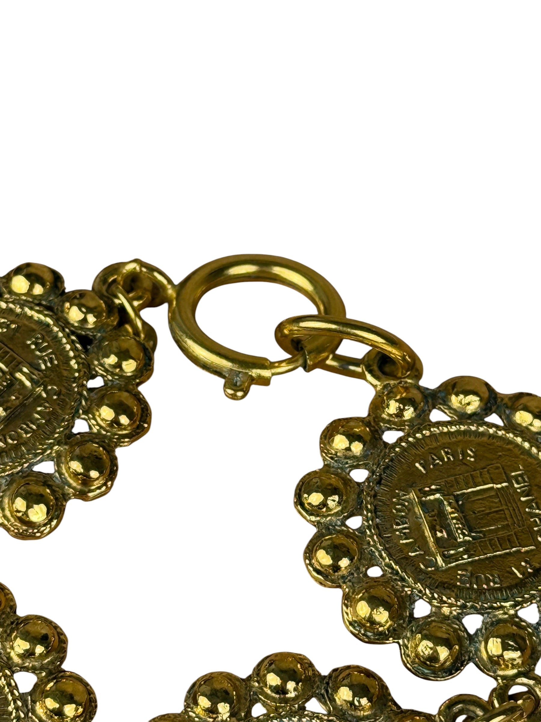 Chanel Gold Rue Cambon Medallion Bracelet