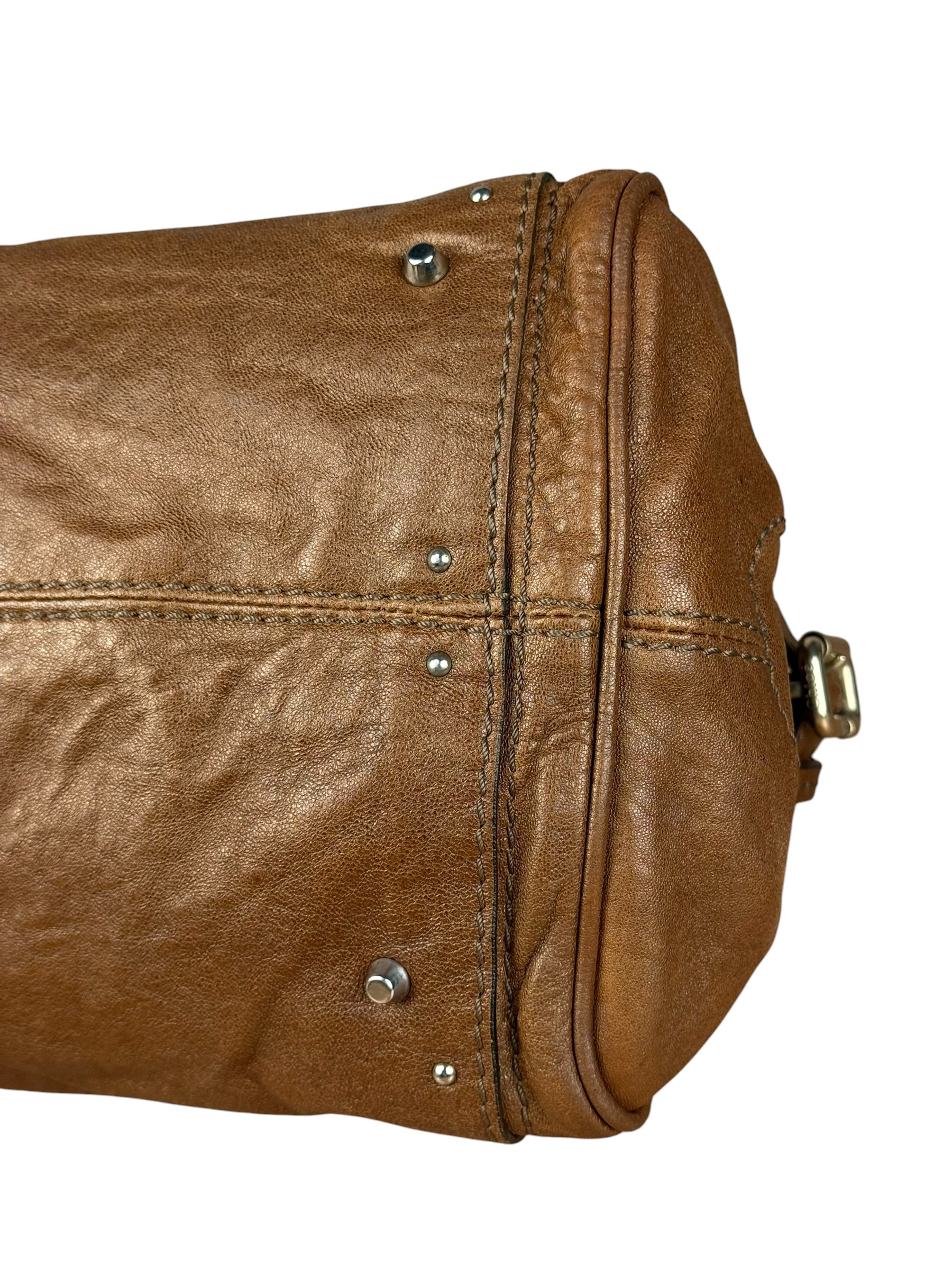 Chloe Vintage Brown Paddington Leather Handbag