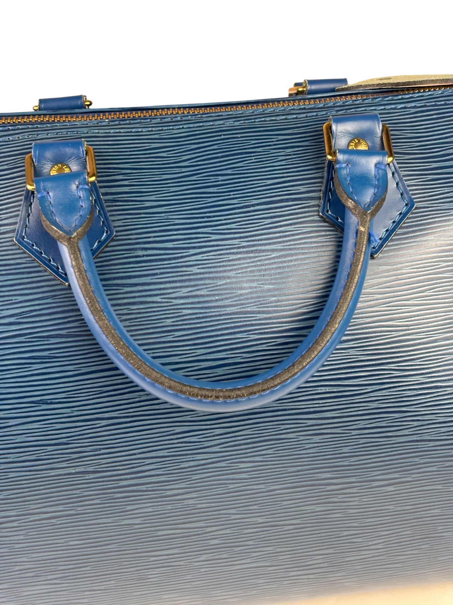 Louis Vuitton Blue Epi Leather Speedy 30