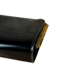 Saint Laurent Black Patent Date Charnière Minaudière Clutch