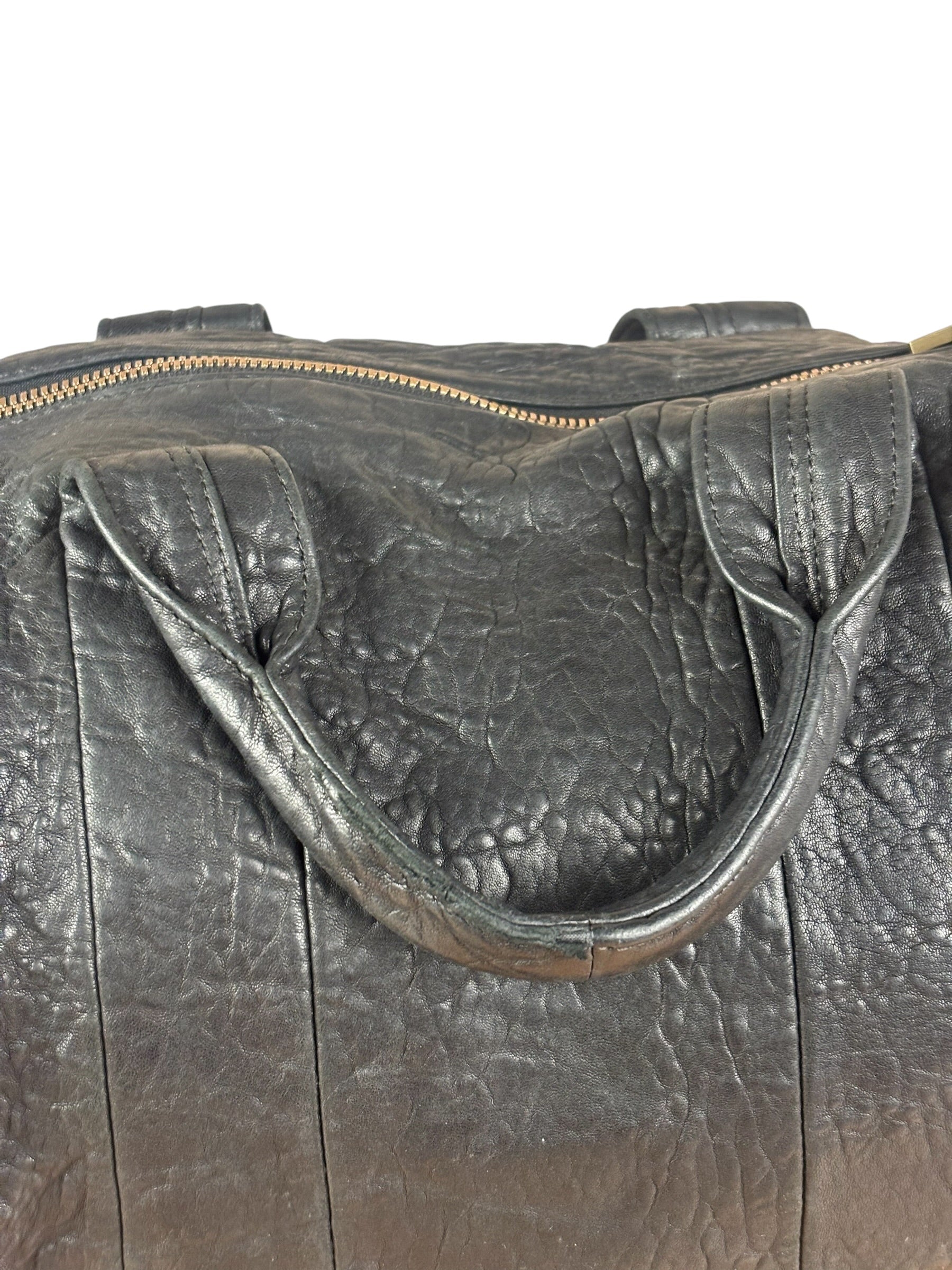 Alexander Wang Black Leather Rocco Duffel Line Shoulder/HandBag