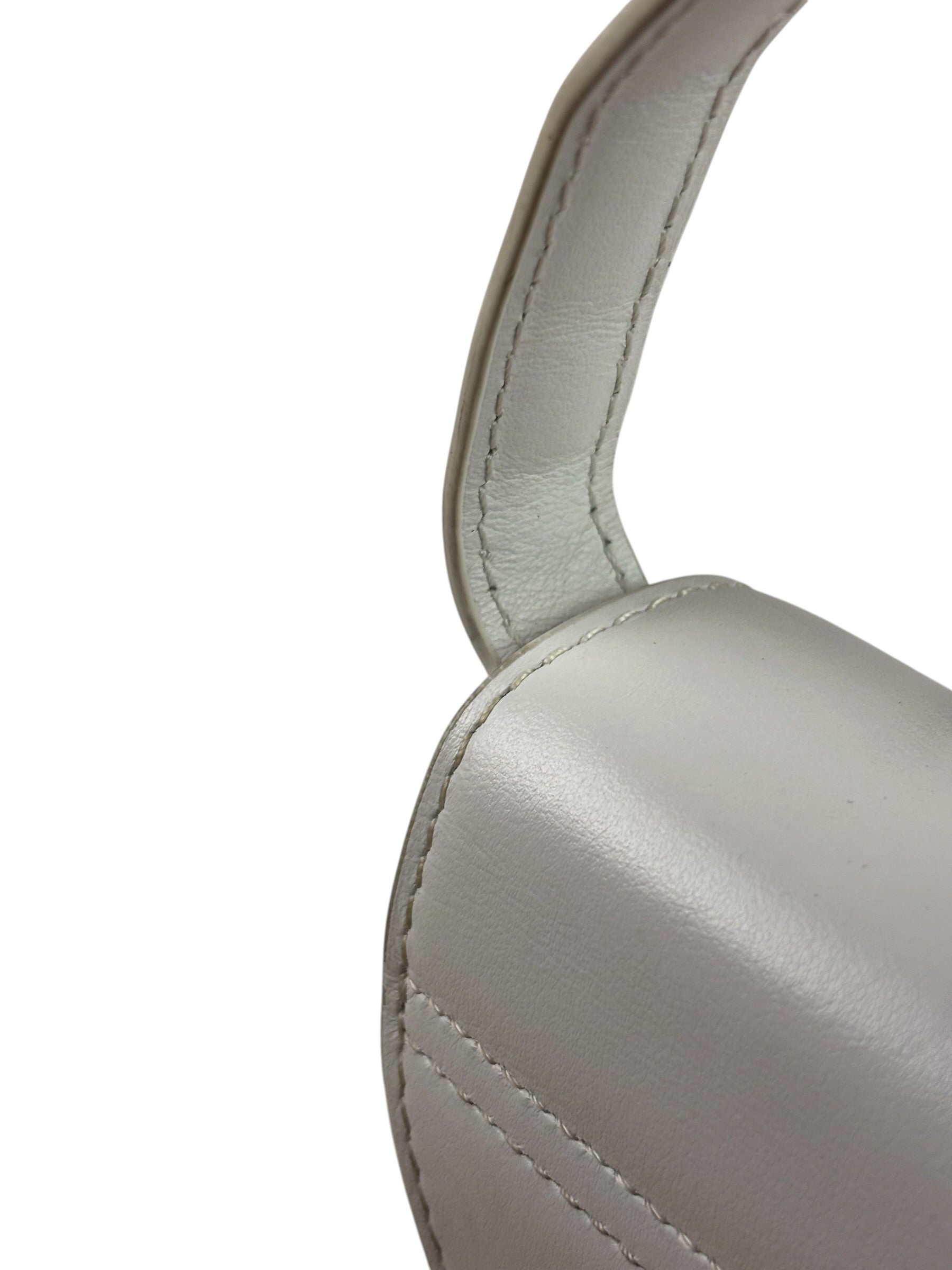 Diesel White Leather 1DR XS Two-Way Mini Bag