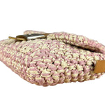 Fendi Raffia Crochet Baguette