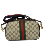 Gucci Beige GG Supreme Ophidia Camera Bag