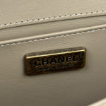 Chanel Beige Leather Boy Stingray Flap Bag 2013
