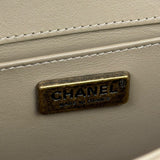 Chanel Beige Leather Boy Stingray Flap Bag 2013