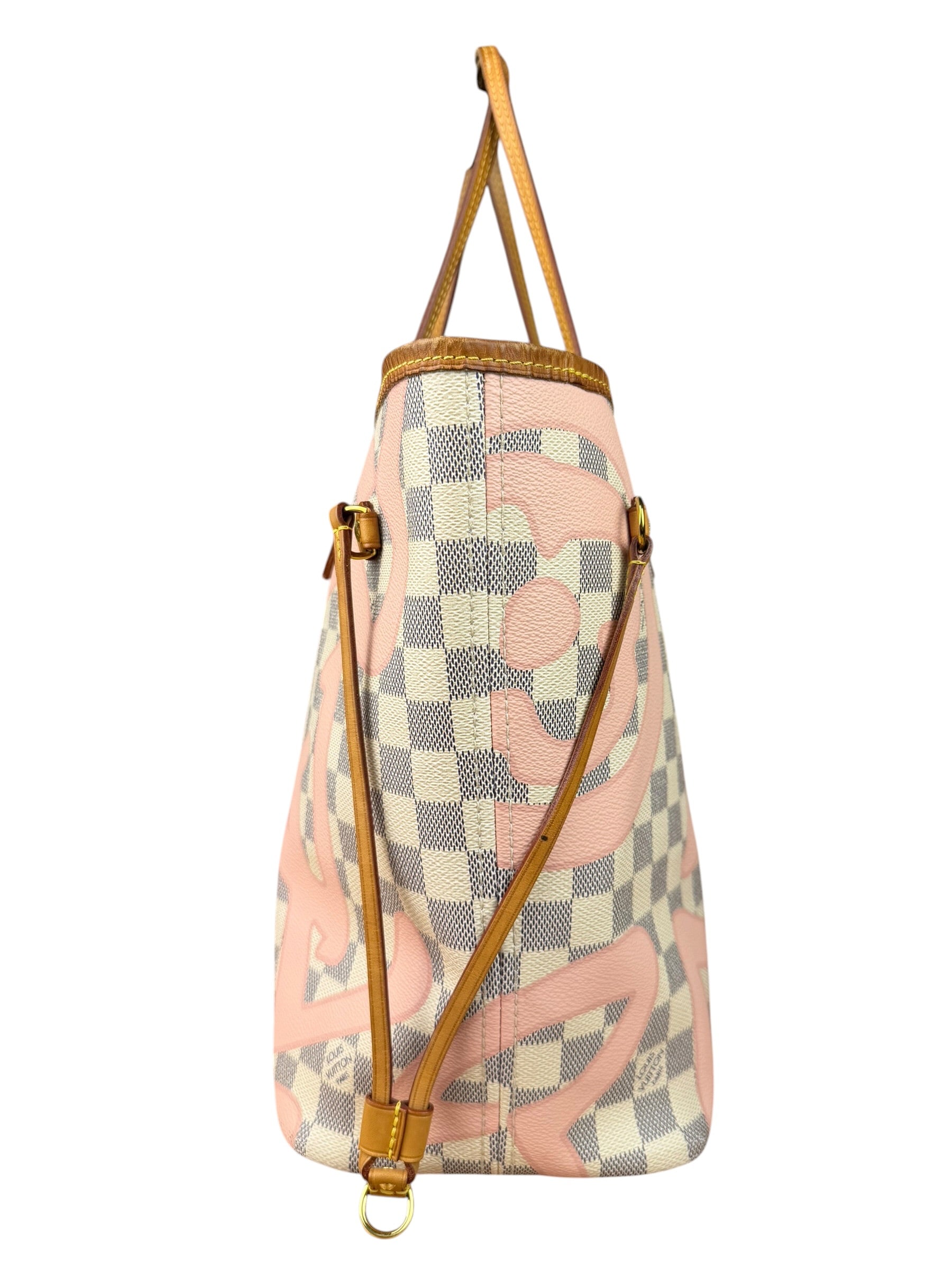 Louis Vuitton Limited Edition Pink Damier Azur Tahitienne Neverfull GM
