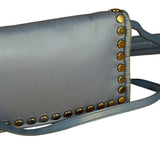 Prada Nylon Blue Studded Crossbody Bag