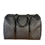 Gucci GG Supreme Coated Boston Bag Dark Brown
