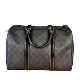 Gucci GG Supreme Coated Boston Bag Dark Brown