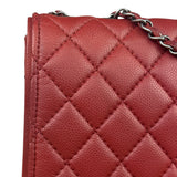 Chanel Red Caviar Leather Maxi Chain Flap Bag 2014