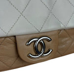 Chanel Bicolor Medium Leather Flap Bag Beige '08