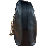Gucci Black Leather Chain Hobo Bag
