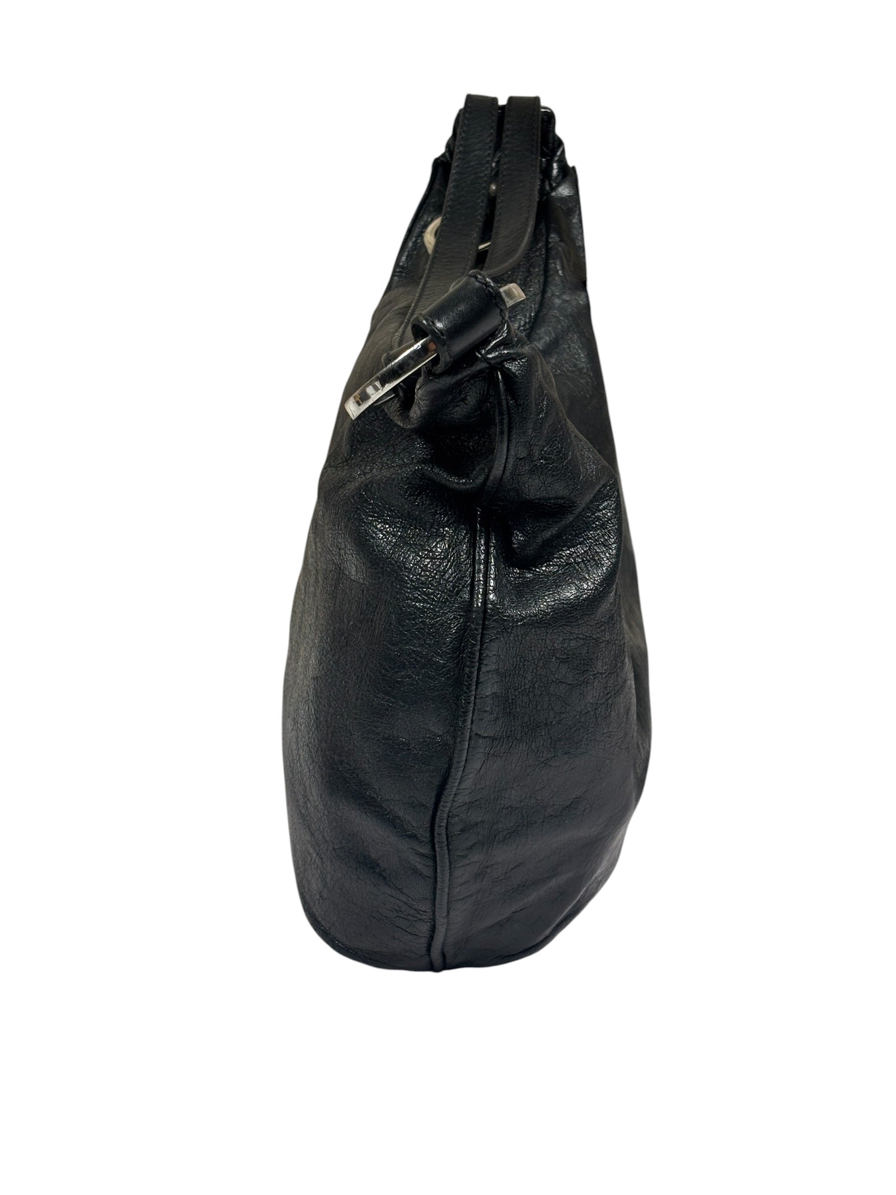 Fendi Black Leather Hobo Bag