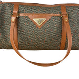 Yves Saint Laurent Vintage Brown Leather Woven Hand Bag
