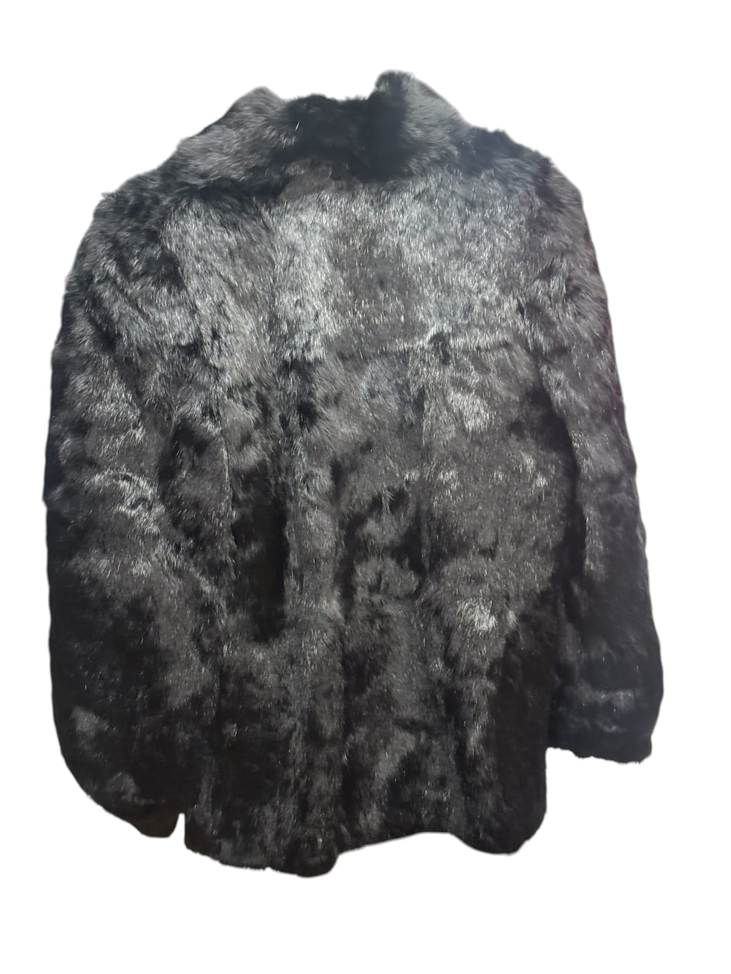 Vintage Black Rabbit Fur Coat