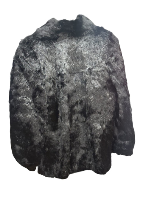 Vintage Black Rabbit Fur Coat