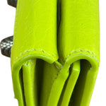 Balenciaga Fluo Neon Yellow Leather Cash Trifold Mini Wallet