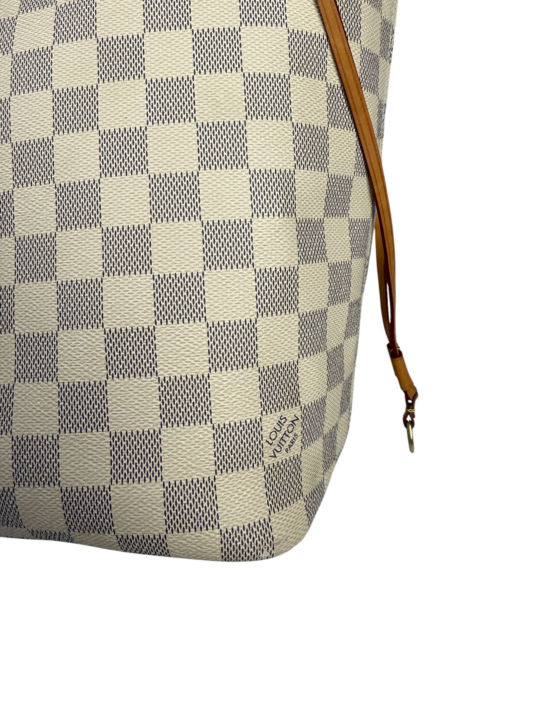 Louis Vuitton Damier Azur Neverfull MM w/ Pouch