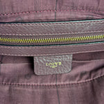 Loewe Purple Leather Ostrich Front 2Way Handbag