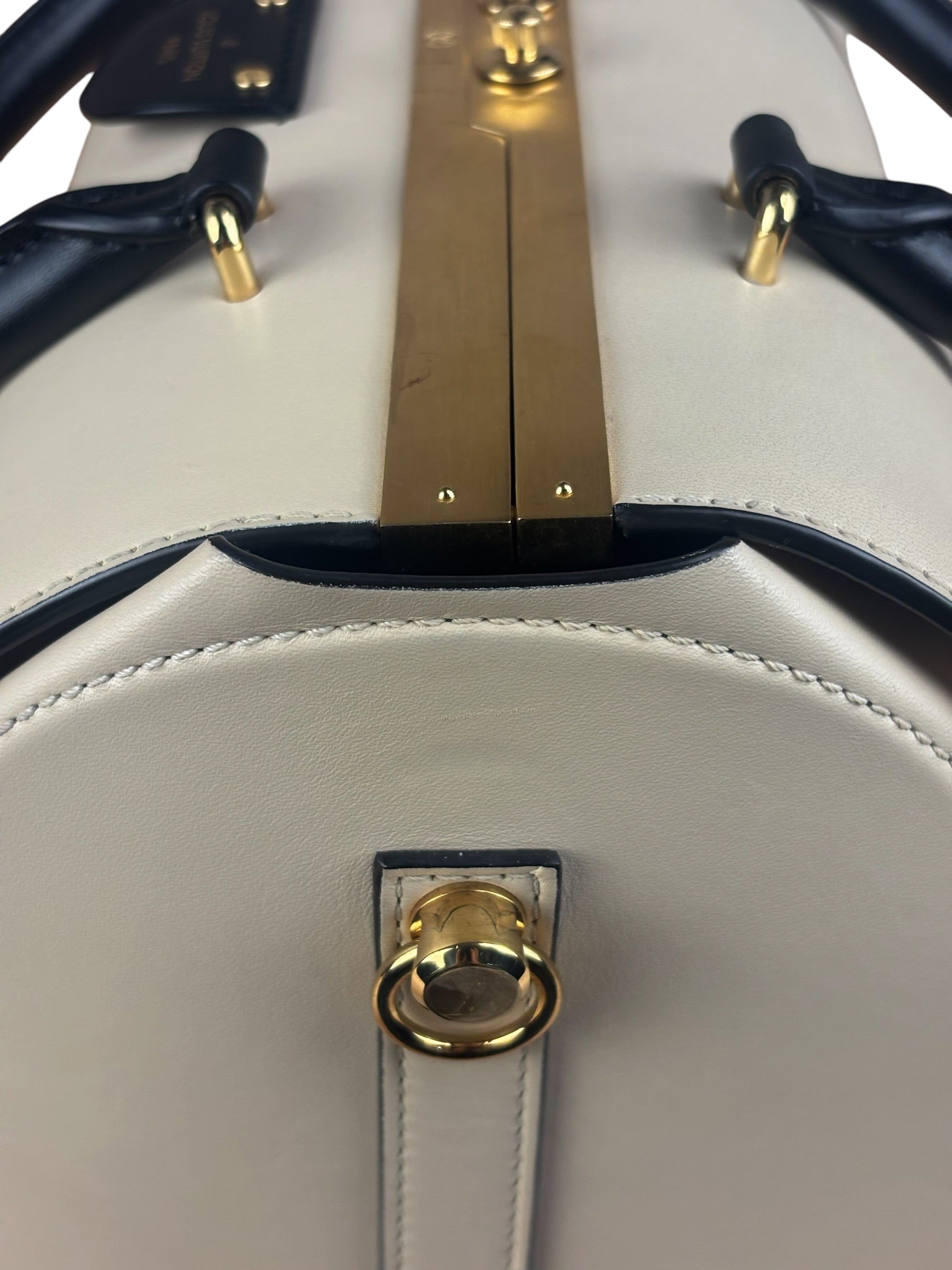 Louis Vuitton Ivory Cuir Orfevre leather Speedy Doctor 25