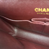 Chanel Black Quilted Leather Chain Double Leather Flap Bag 2012