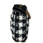 Versace Black/White Tweed Pochette
