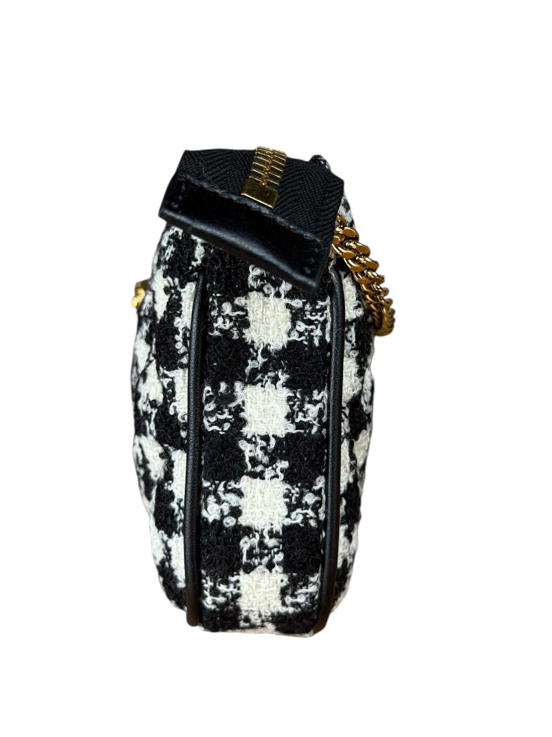 Versace Black/White Tweed Pochette