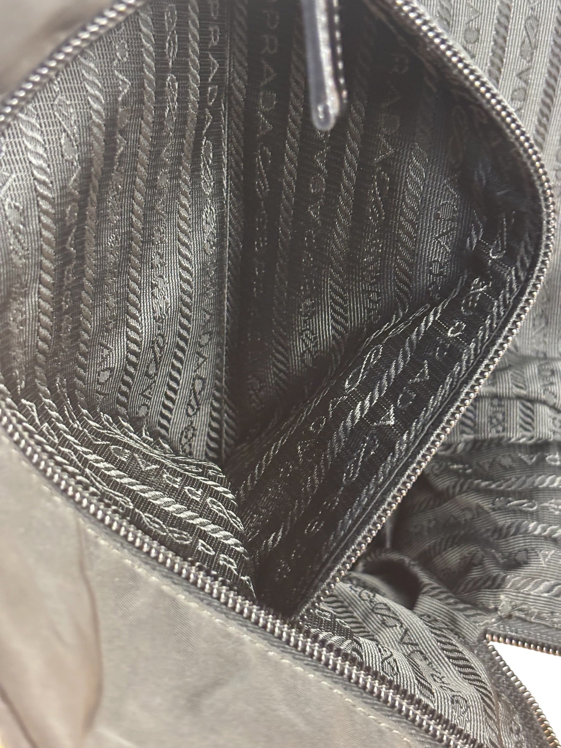 Prada Vintage Black Nylon/Patent Shoulder Bag