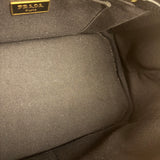 Prada Vintage Black Canvas Canapa Tote
