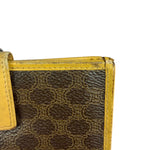 Celine Vintage Brown Macadam Bifold Kisslock Wallet