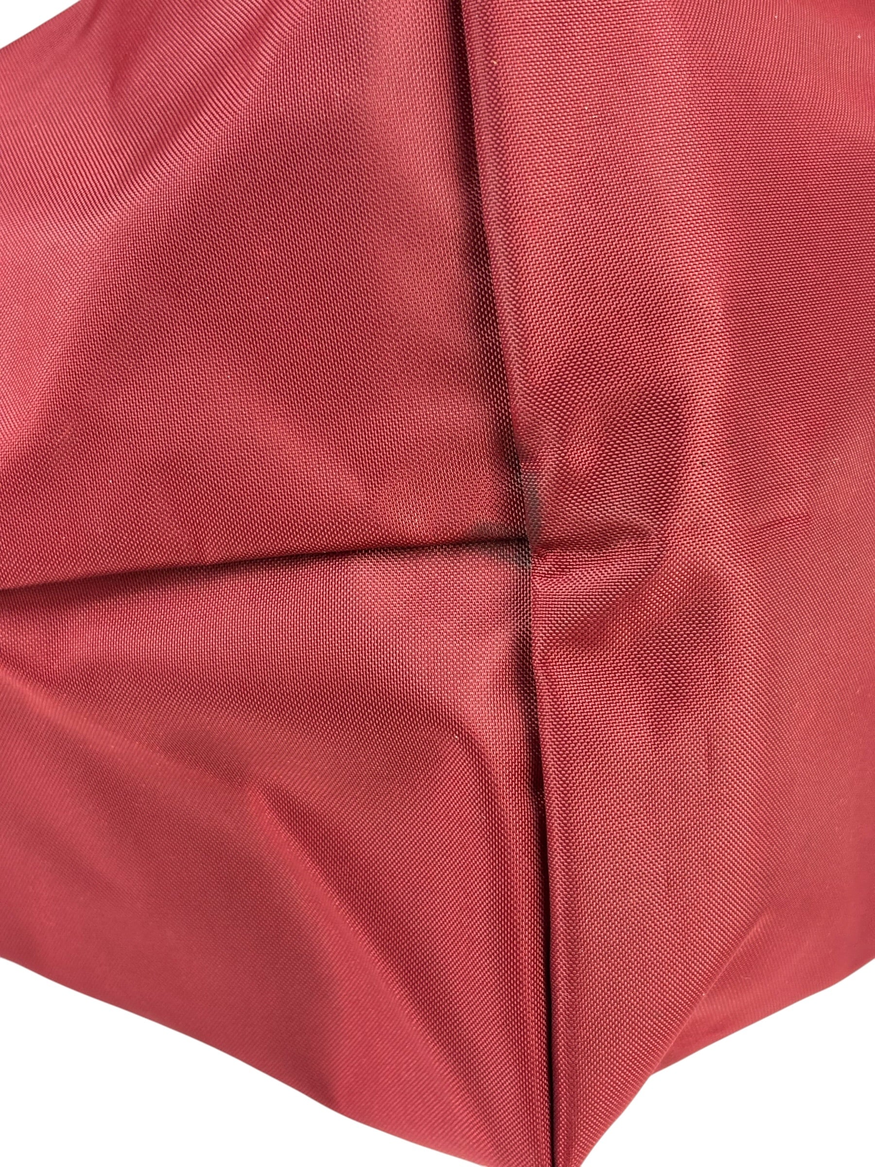 Longchamp Red Leather Trim Le Pliage Paris Eiffel Tower Tote Bag
