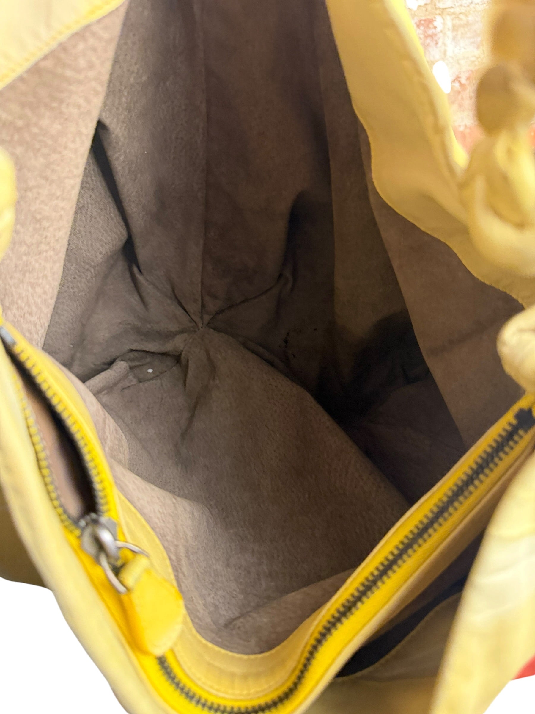 Bottega Veneta Yellow Calfskin Fortune Cookie Hobo