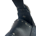 Gucci Vintage Black Horsebit Studded Chain Shoulder Bag