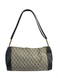 Bottega Veneta Brown/Beige Leather Trim Monogram Shoulder Bag