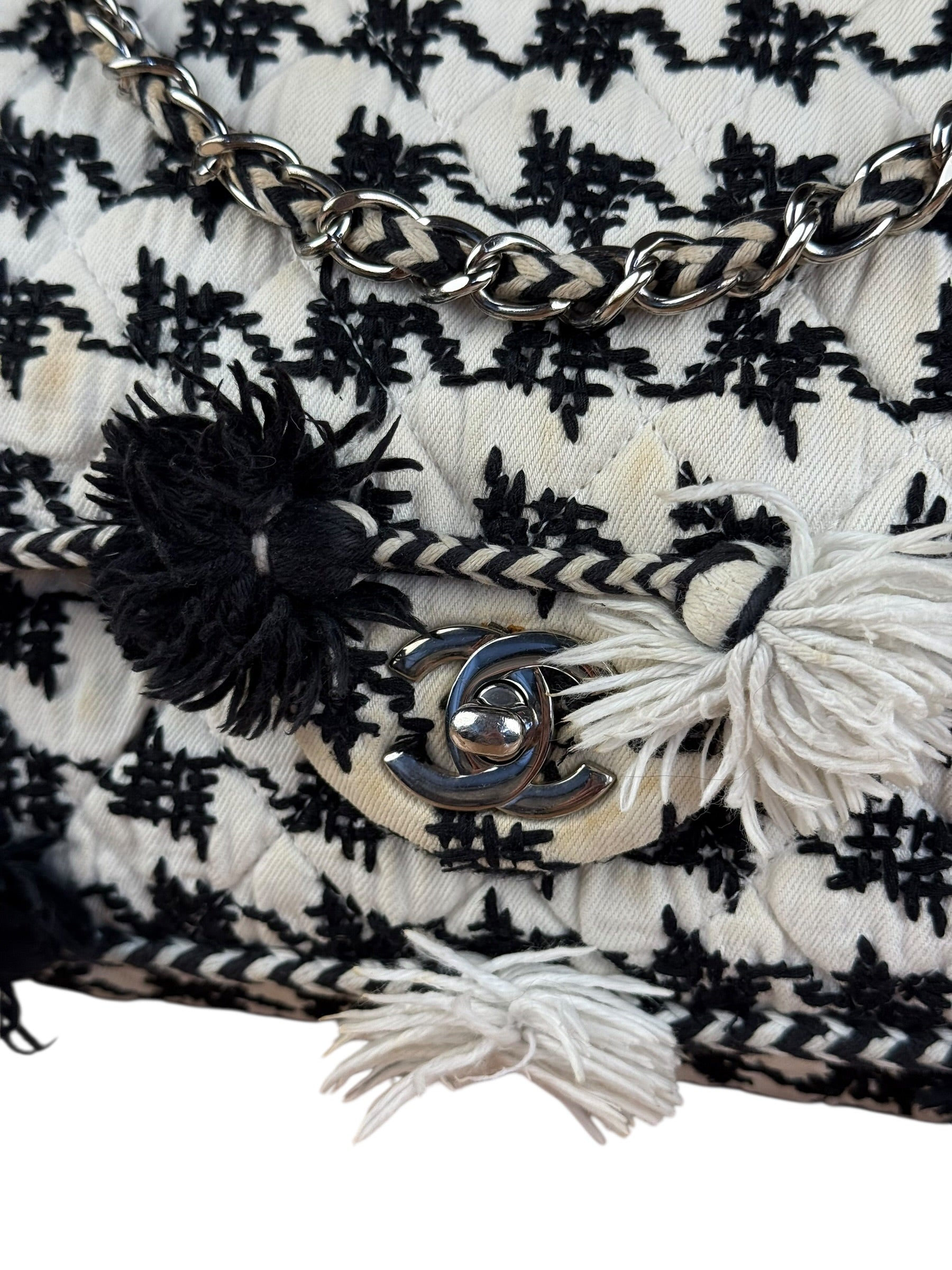 Chanel Tweed Woven Medium Classic Double Flap Bag 2014