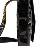 Chanel Black Patent Leather Belt Bag 1995