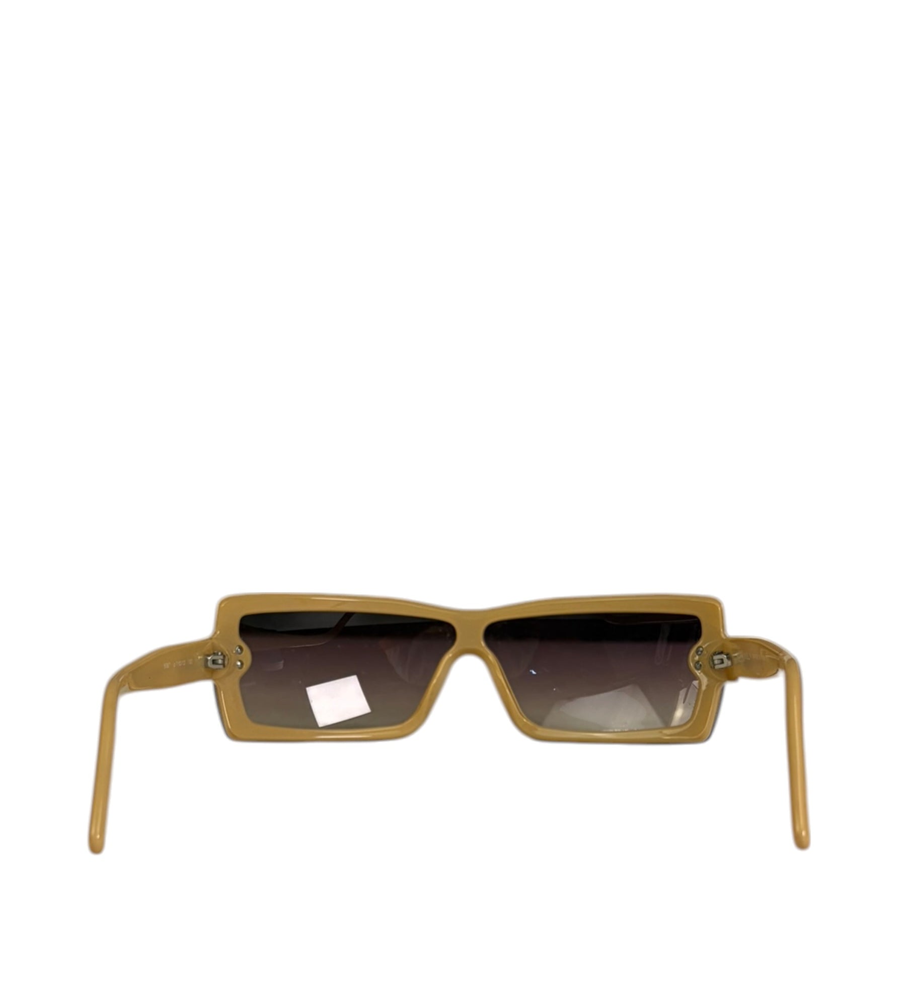 Chanel Beige/Brown Shield Wraparound Reading Sunglasses