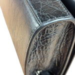 Balenciaga Black Leather Le City Clutch