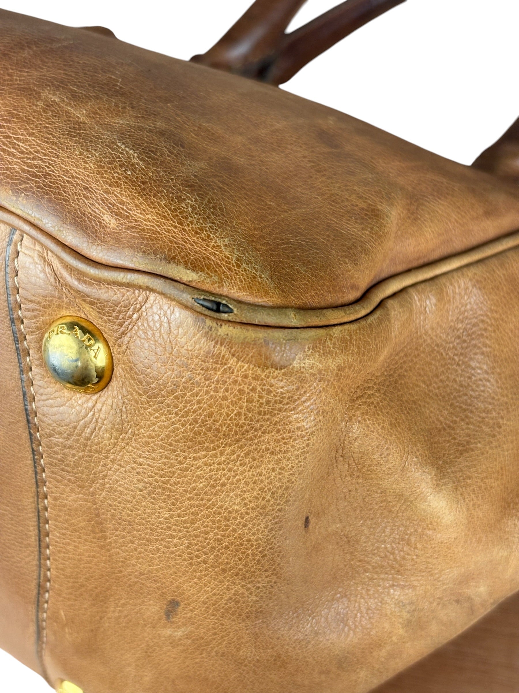 Prada Brown Leather 2Way Bag