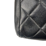 Chanel Black Quilted Caviar Kelly Top Handle Bag 90s
