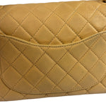 Chanel Beige Quilted Lambskin Tortoiseshell Chain Flap 1996