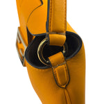 Fendi Orange Leather Small Croissant Hobo Bag
