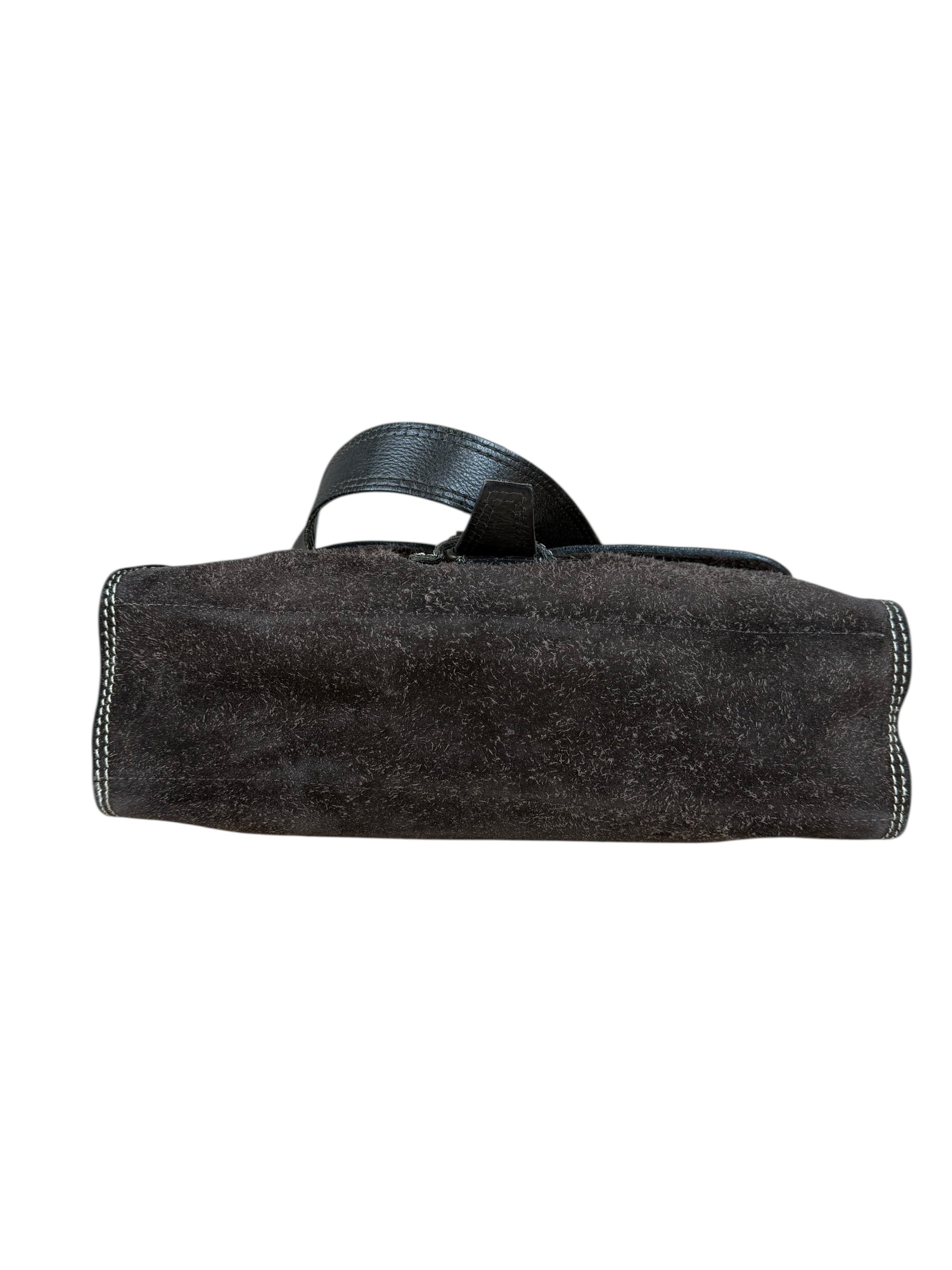 John Varvatos Suede Messenger Bag